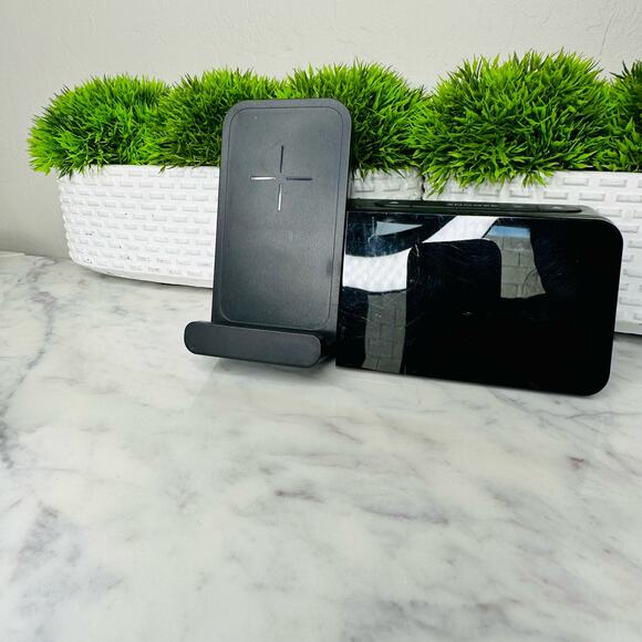 Capello Power Stand Alarm Table Clock Black - Picture 1 of 5